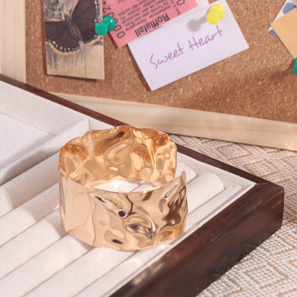 Minority Design Wide Open Bangle Europe American Style Exaggerated Bracelet  Decoration