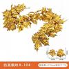 Artificial Maple Leaf Vine Fall Decor Black Leaves Harvest Season Home Decoration Silk Floral Garland