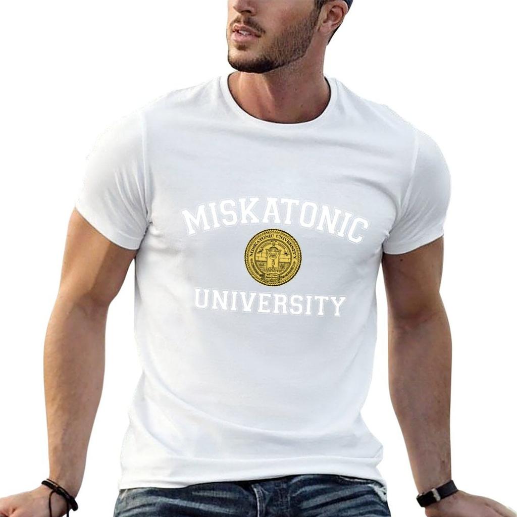 Camiseta Da Universidade Miskatonic Camiseta Essencial Camisetas De Algodo De Designer Camiseta Masculina 100 Algodo
