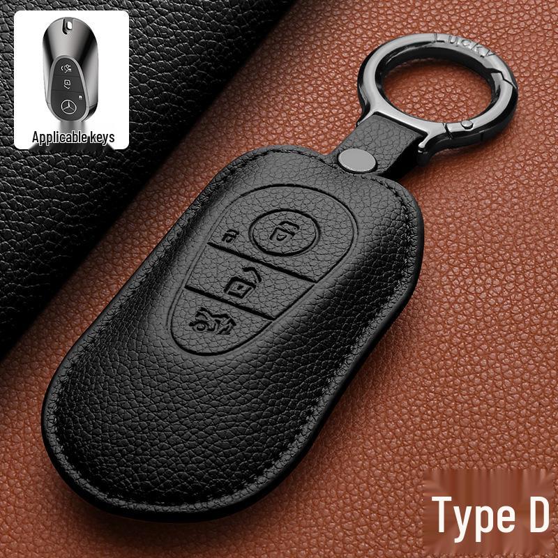 Mercedes-Benz Key Case Set for E-Class, C-Class, E300L, GLC300, C260L, S-Class, and GLE - Unisex Shell Buckle Accessory.