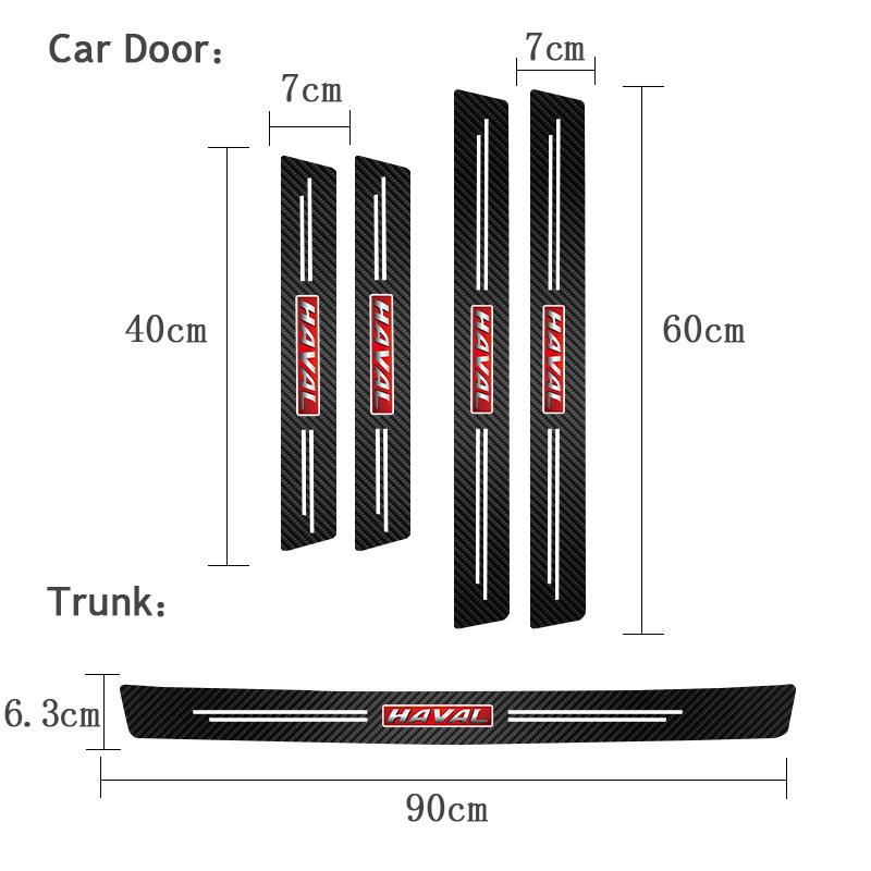 5 Pezzi Protezione Soglia Porta Auto Antigraffio Per Haval H6 Jolion H9 F7X F7 Dargo H1 H2 H2S H3 H4 H5 H6-Coupe H7 H8 F5 M6