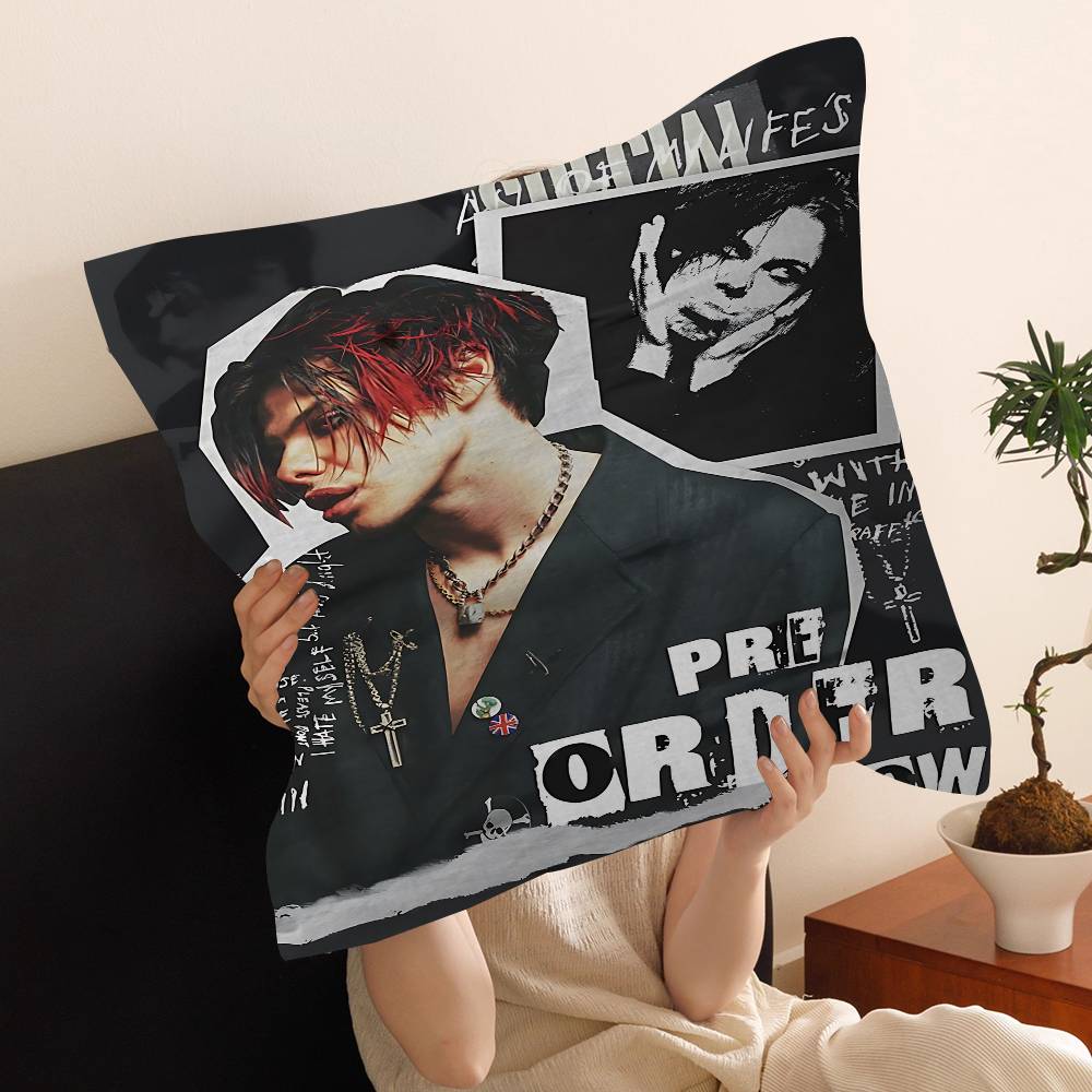 Singer Y-Yungblud Personalized Pillow Cover Kids Bedroom Wild Party Decor Pillowcase Kid Birthday Shower Gift
