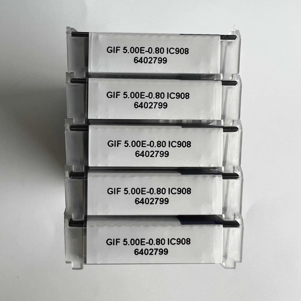ISCAR / GIF5.00E-0.80 IC908 /Industrial indexable carbide inserts 10 Pcs