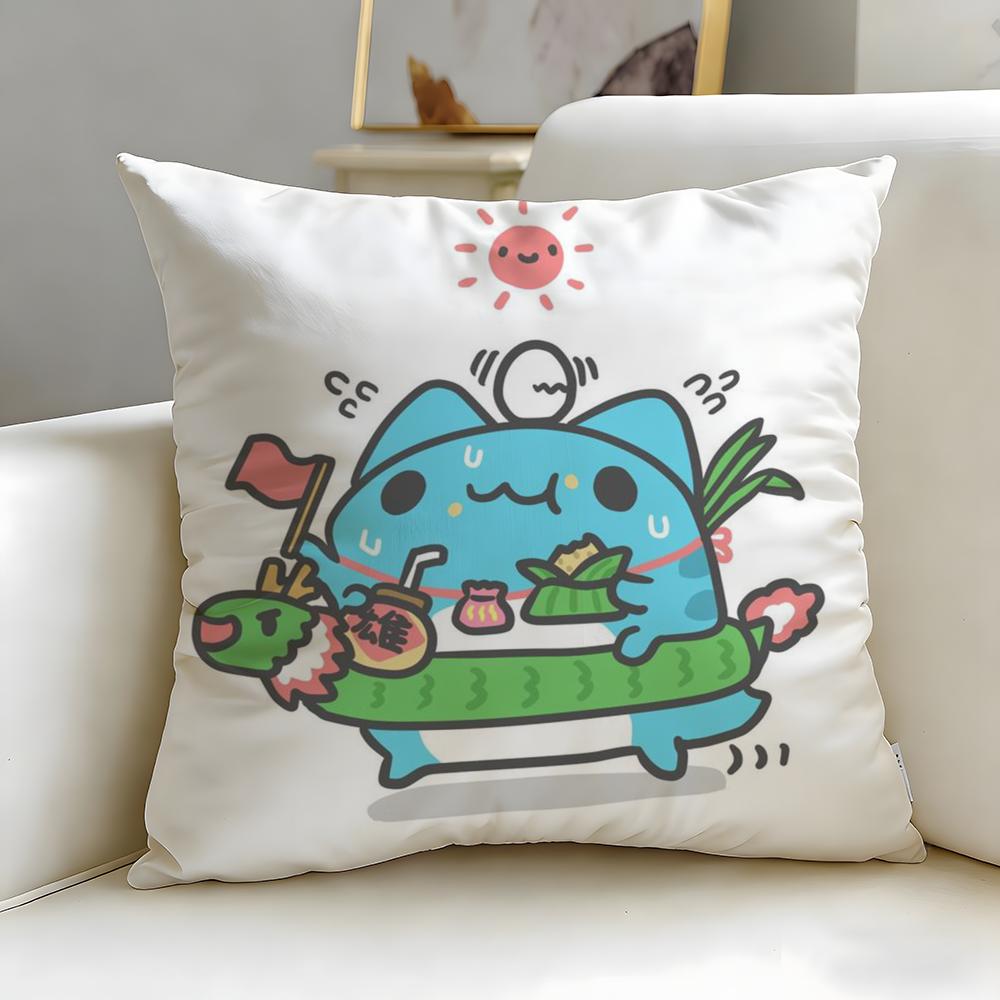 Beliebte Cartoon-Bugcat Capoo Kissenbezug Weich & Leicht zu Waschen – Vielseitig für Sofa, Bett, Reisen und Büro