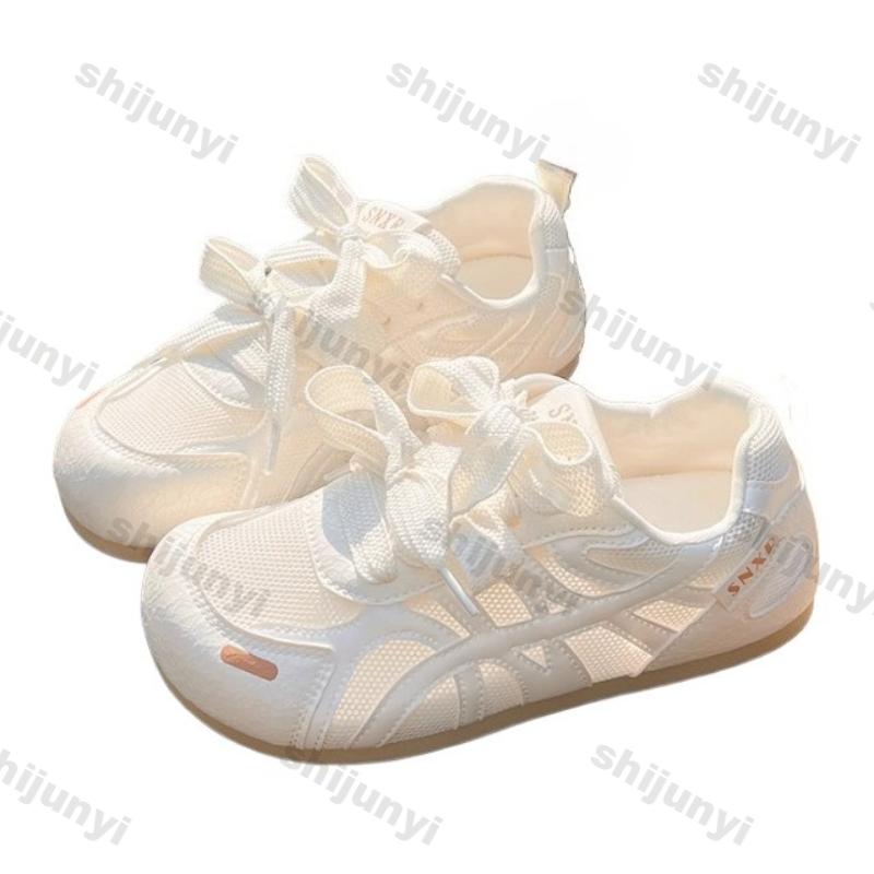 Fashion Women's White Casual Shoes 2025 New Breathable Mesh Fashion Cross Tied Flats Lightweight Comfortable Soft Sole Vulcanized Shoes