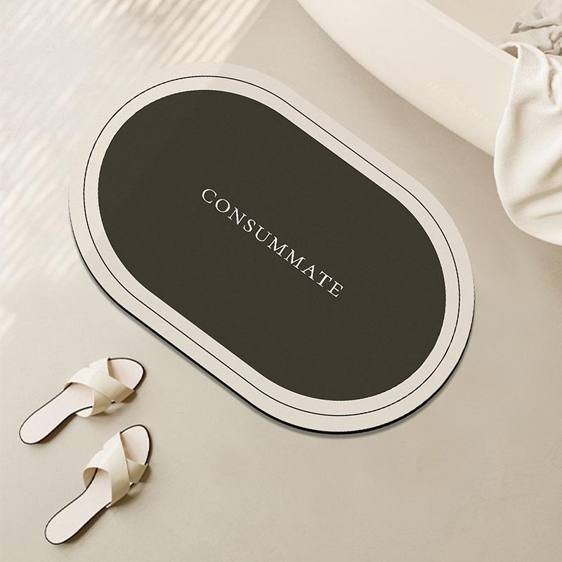 

Впитывающий коврик для ванной комнаты, коврик для туалетной двери, нескользящий коврик для ног, туалетный диатомовый ил, быстросохнущий коврик для двери, мягкий коврик 40 * 60CM