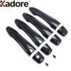 For Nissan Kicks 2017 2018   Carbon Fiber Car Door Handle Cover Trim Side Handles Catch Cap Frame Overlay Accessories