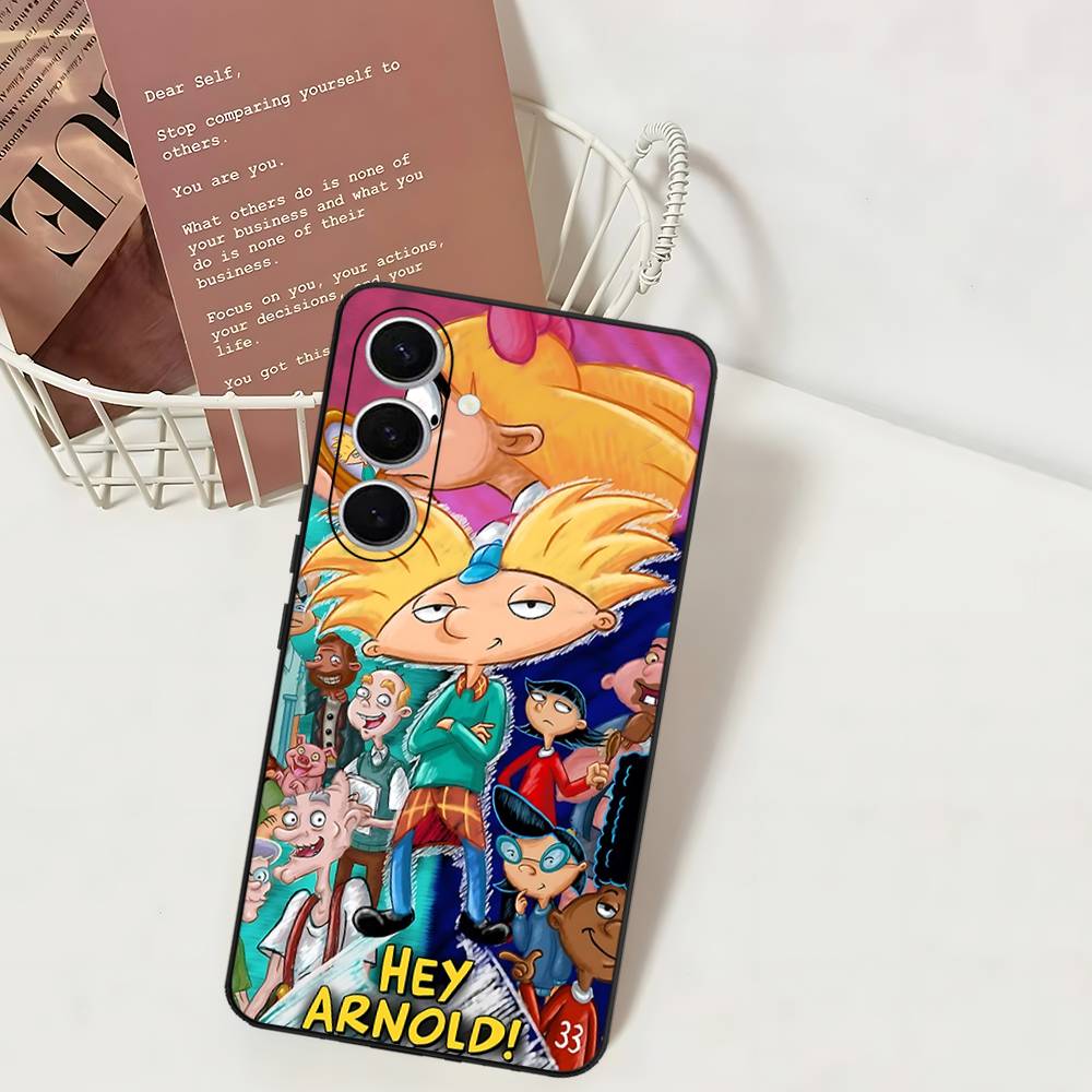 Hey A_Arnolds Cartoon Phone Case For Samsung S 24 Fe 25 Ultra Plus 20 Lite 21 30 22 23 24 22 Ultra 5G Fundas