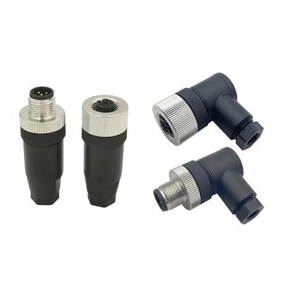 Waterproof IP67 A B D Type LED Sensor Weldless M12 3 4 5 8 12 Pin Aviation Connector Straight/Curved Male Female Plug Screw Lock