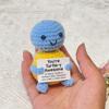 New Positive Crochet Turtle Doll Cute Emotional Support Turtle Desktop Ornament Emotional Inspirational Support Gift for Women