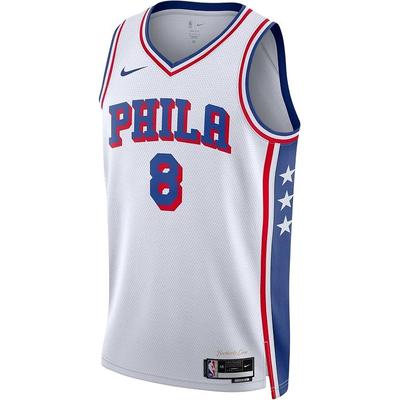 X NBA Collaboration Philadelphia 76ers Dri-Fit SWGMN V-Ausschnitt Ärmelloses Basketballtrikot Unisex-Trikot DX8472-104