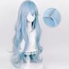 LAOBAO Ayanami Rei Cosplay Wig, Light Blue, Long Curly, Heat-Resistant, Disguise Wig, Costume Accessory, Perfect for Parties, Halloween, Festivals, an