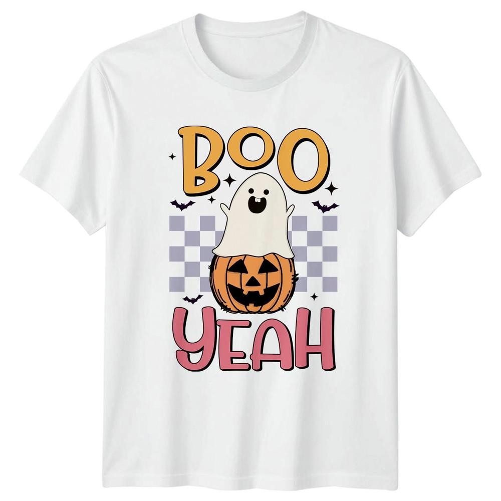 Boo Yeah TShirt Halloween Pumpkin Ghost Gift For Him And Her S
