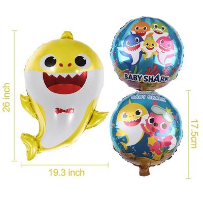 Novo Kit com 10 Itens para Festa Baby Shark inclui Balões de Hélio do Baby Shark & Balões Redondos