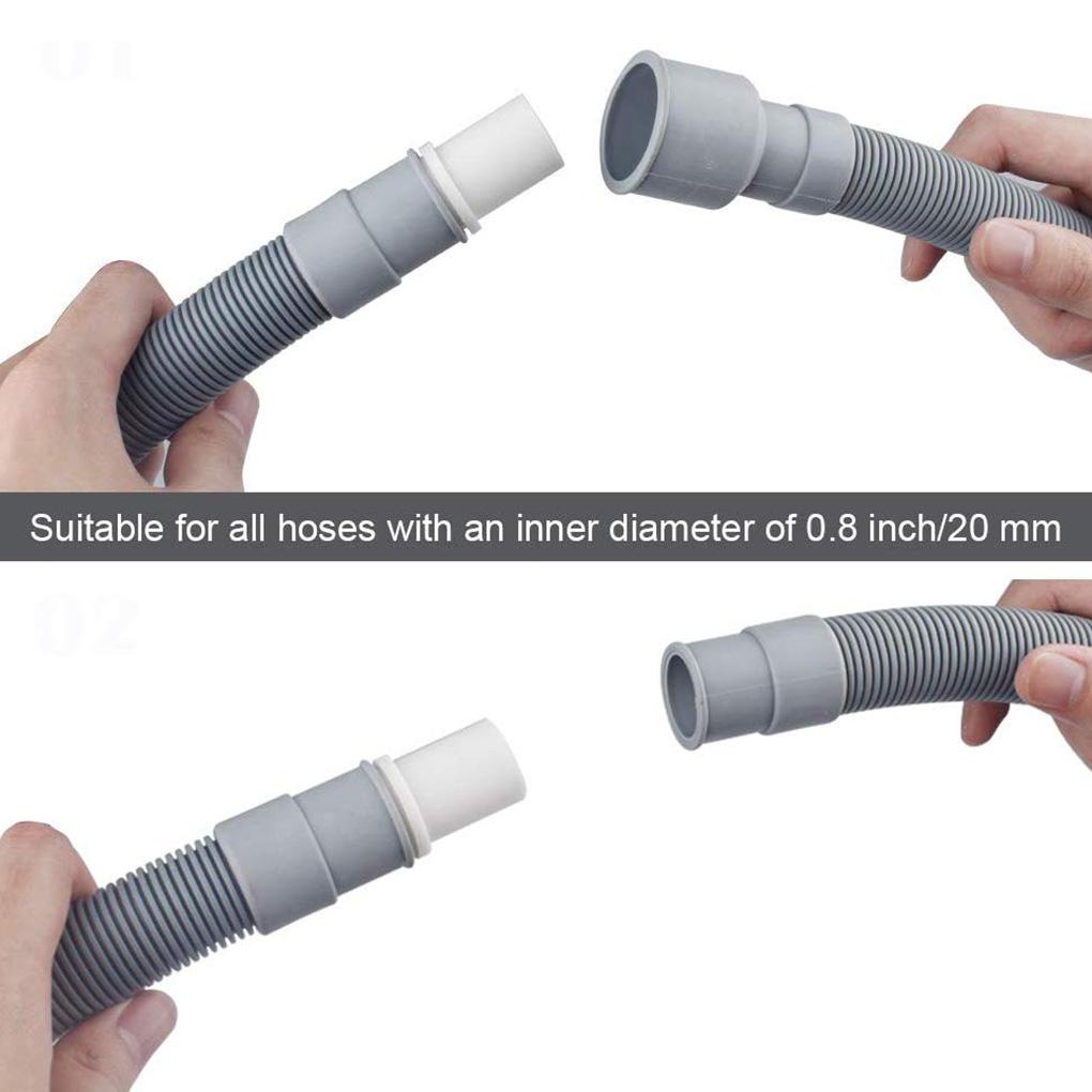 2meter Washing Machine Dishwasher Drain Waste Hose Waste Water Outlet Expel Soft Tube PP Plastic Stretchable Drain Flexible Hose