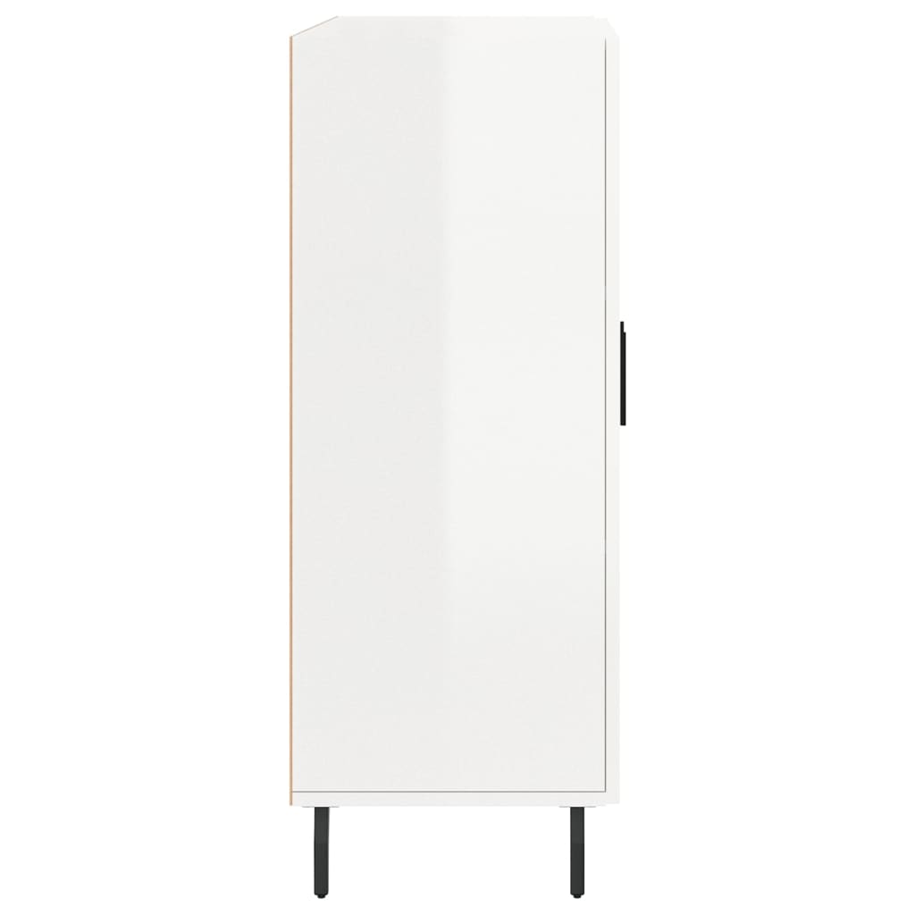 Sideboard High Gloss White 69.5 x 34 x 90 cm Engineered Wood