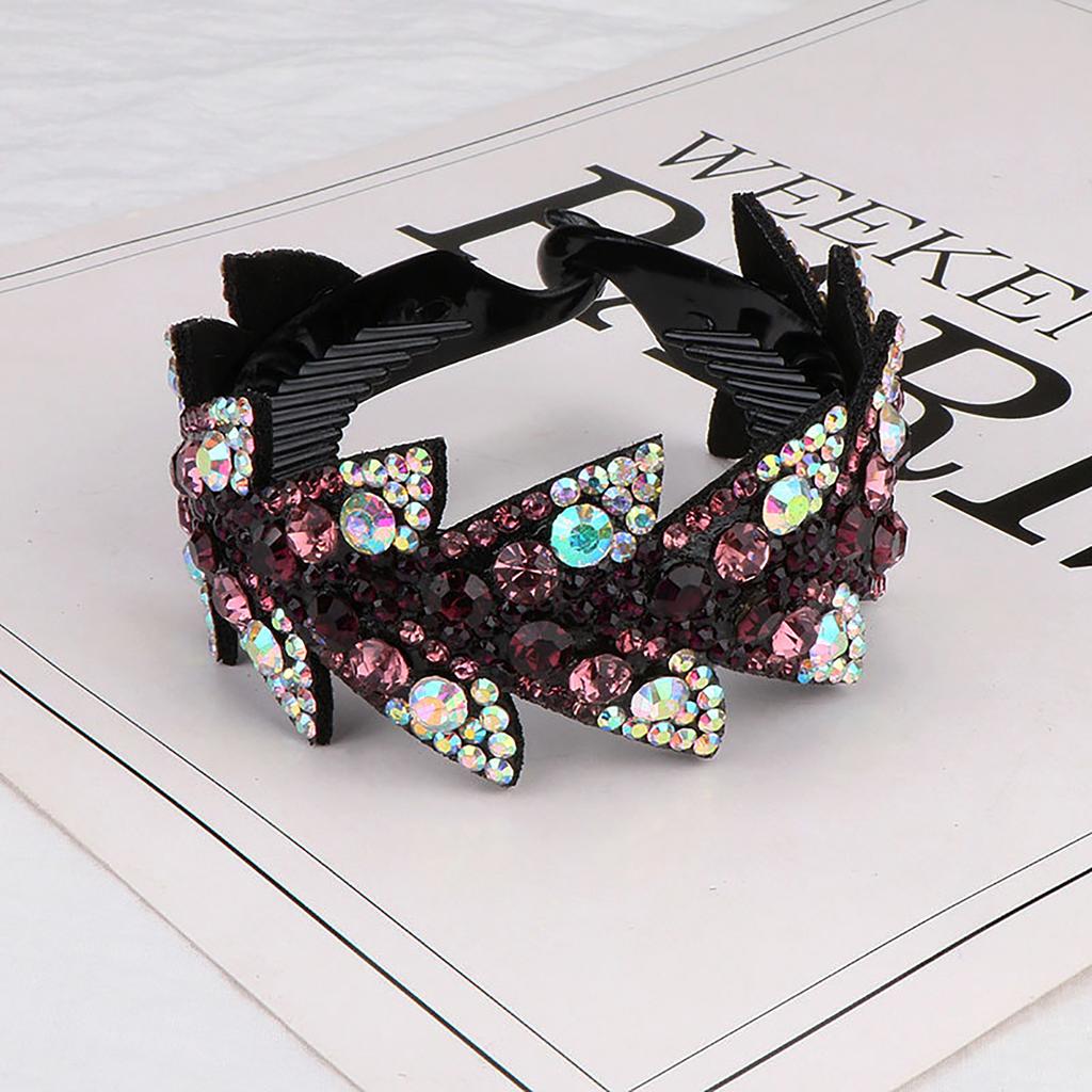 Hair Bun Maker Holder Rhinestone Deft Hair Claw Clamps Hairband Strong Bun Must-have Tool Hair Accessories