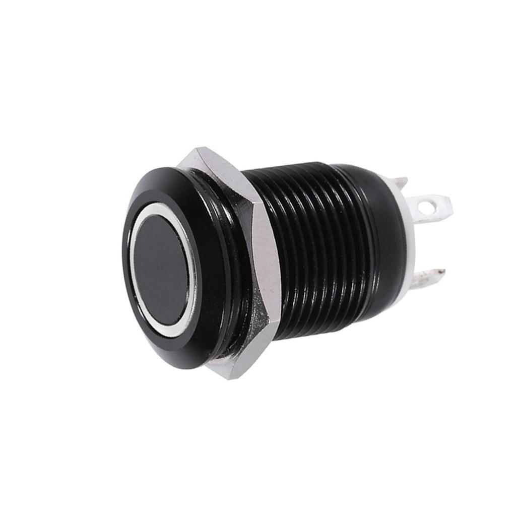 Car 12mm LED Light Momentary Push Button   Toggle Black Case 2A