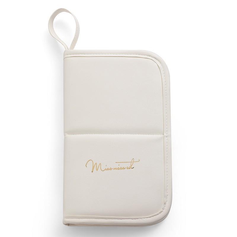 Minimalist Portable Makeup Bag with Visible Storage for Eyebrow Pencil, Eyeshadow, Brush, and Lipstick - Large Capacity