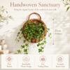 Pastoral Rattan Planter Basket Wall Hanging Woven Vase Storage Container Flower Pot  Indoor Outdoor
