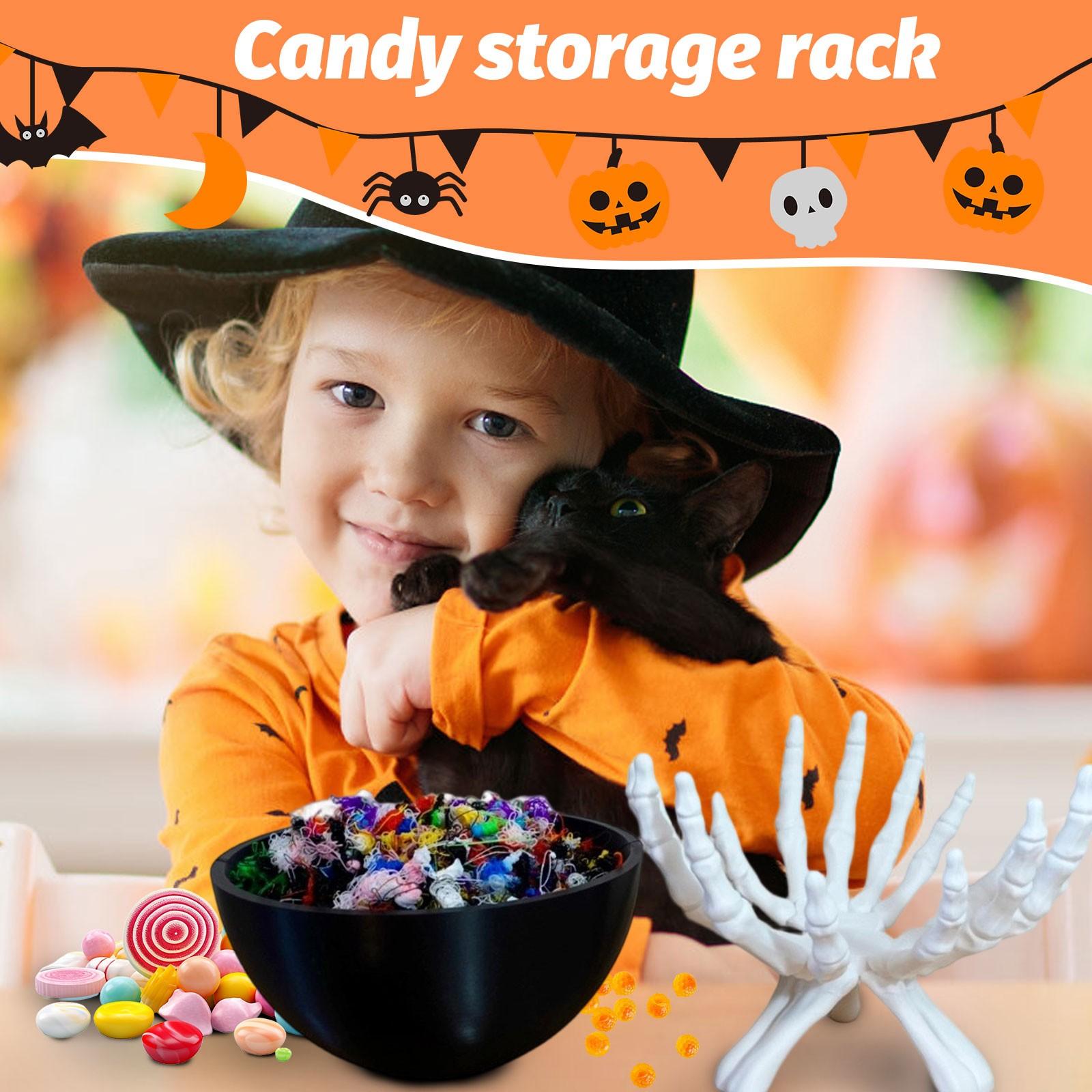 

Skeleton Hand Bowl Stand - Gothic Halloween Candy, Decorations Or Trinket Display Stand - Removable Bowl - 3D Printed One Size