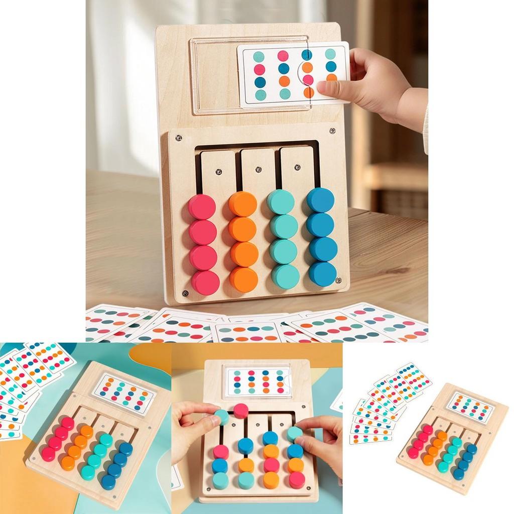 Wooden Brain Teaser Cards With Fourcolor Puzzle For Early Education And Cognitive Development
