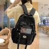 Schoolbag1011 New Korean Version of Junior High School Students Backpack Women's Schoolbag College Students Simple and Versatile Travel Backpack