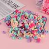 100/500Pcs Hair Accessories Girls Colorful Elastic Hair Bands Ponytail Hold Hair Tie Rubber Bands Scrunchie