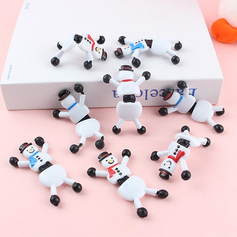 

5-20Pcs Climbing Wall Sticky Snowman Cute Poseable Stretchy Toys 2026 New Year Party Kids Gifts Christmas Decoration For Home 5pcs