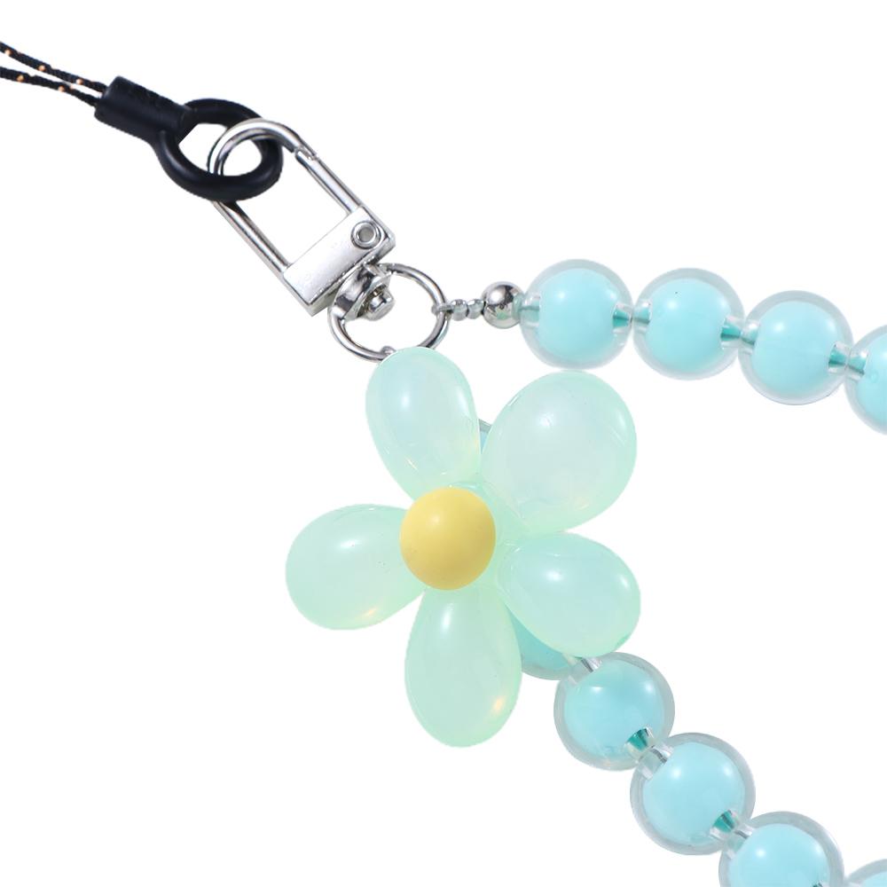 Flower Pendant Hanging Cord Cellphone Strap Mobile Phone Chain Beads Phone Chain Phone Lanyard