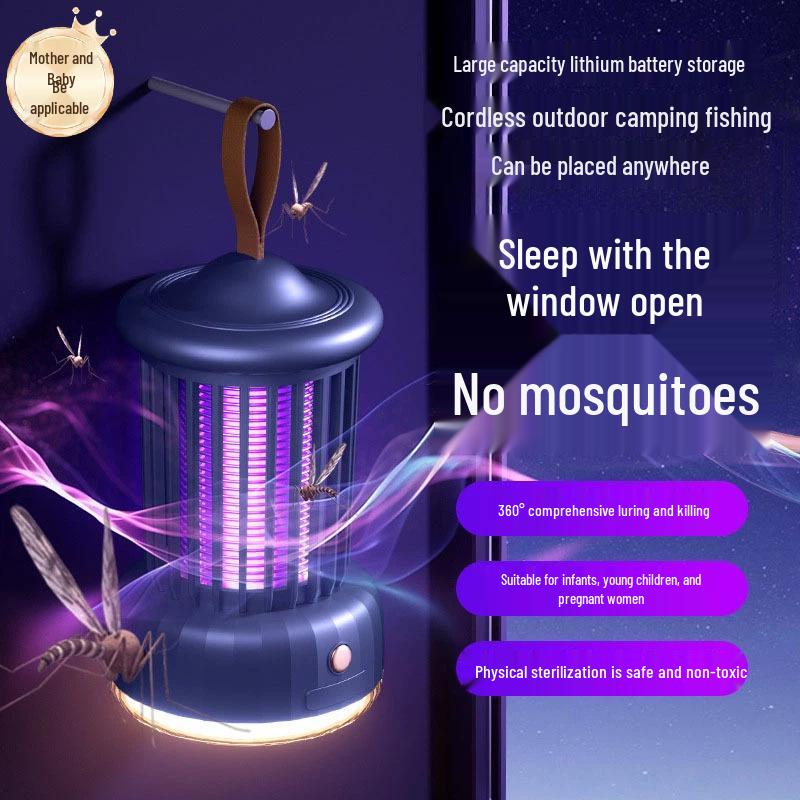 Silent, Safe, Radiation-Free Mosquito Killer Lamp: Ideal for Mothers & Babies, Efficient All-Night Protection for Home & Camping