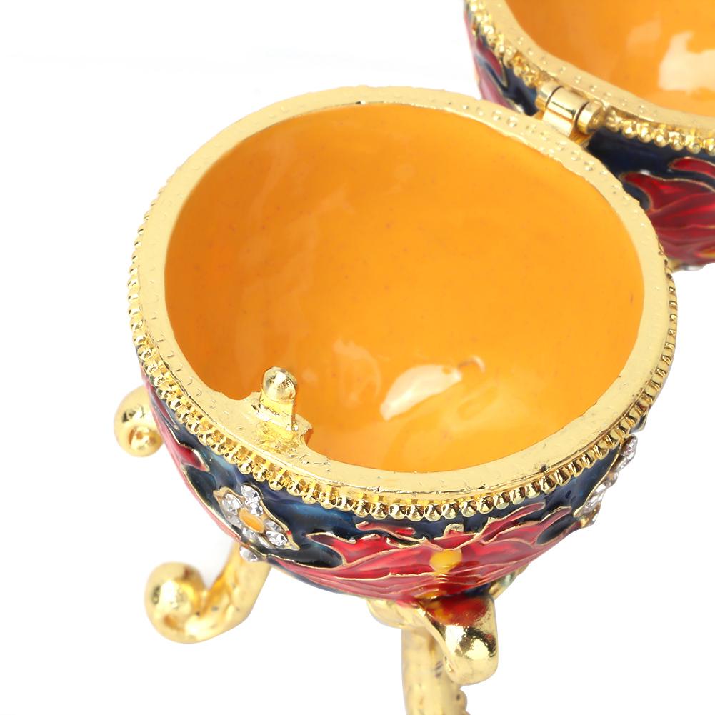 Buy Vintage Enameled Easter Egg Diamante Jewelry Organizer Trinket Box Decoration Gift at