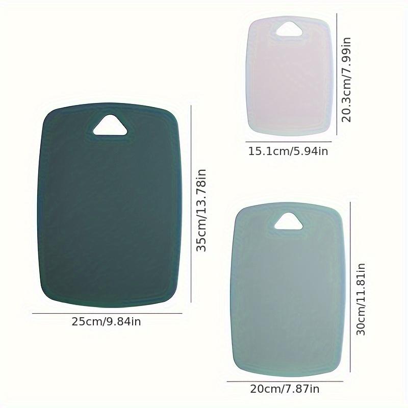 3-Piece Plastic Cutting Boards-Thick,Durable Meat,Vegetable,and Fruit Cutting Boards with Easy-to-Grip Handles-Dishwasher-Washable Kitchen Essentials