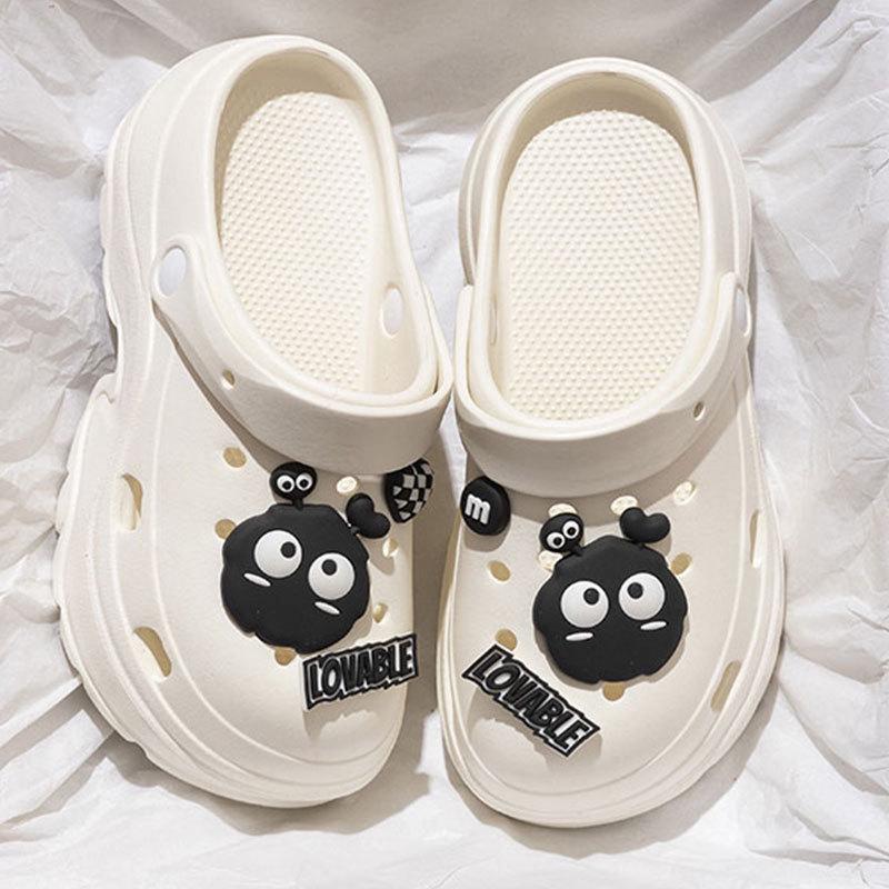 Women's Chunky Height-Boosting Odor-Resistant EVA Beach Sandals - Trendy Summer Baotou Slippers