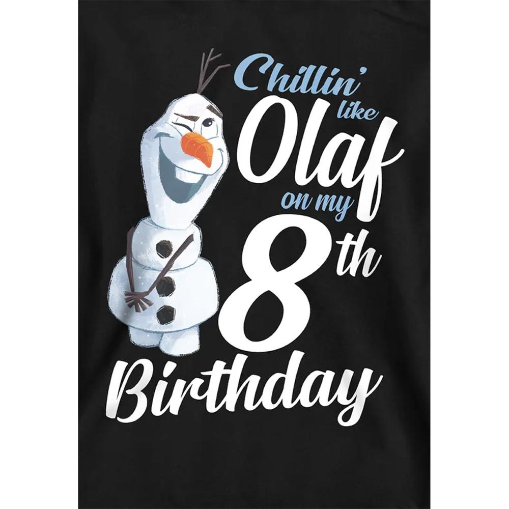 Frozen Childrens/Kids Chillin Like Olaf 8th Birthday Pullover Hoodie