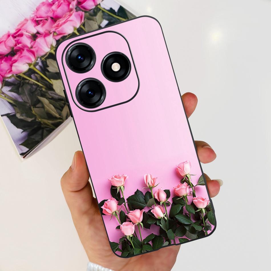 Phone Case For Tecno Spark 10 10C 2023 Fashion Flower Cat Butterfly Soft Silicone TPU Cases For Tecno Spark10 Spark10c KI5q KI5k