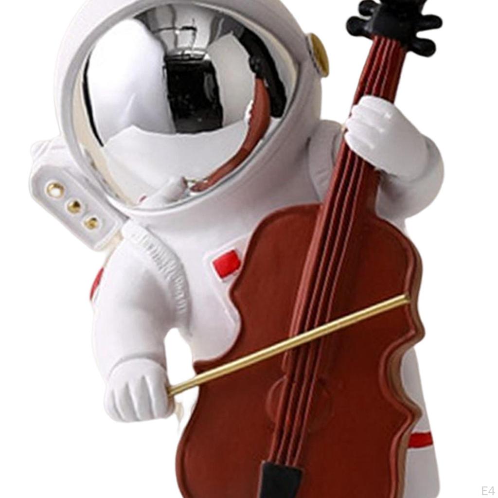 Figurka astronauty, dekoracja domu, żywiczna statua, kolekcjonerska rzeźba kosmonauty, dekoracyjna muzyka