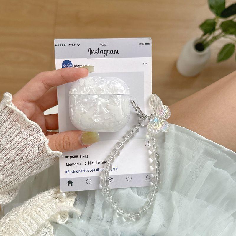 

Защитный чехол для Airpods4 Защитный чехол Активное шумоподавление Apple 3-е поколение Чехол для Bluetooth-наушников Pro 2 Чехлы для наушников Корейский Милый Веселый Инс Apple Airpods 3 [Shell Pattern Butterfly] Pendant