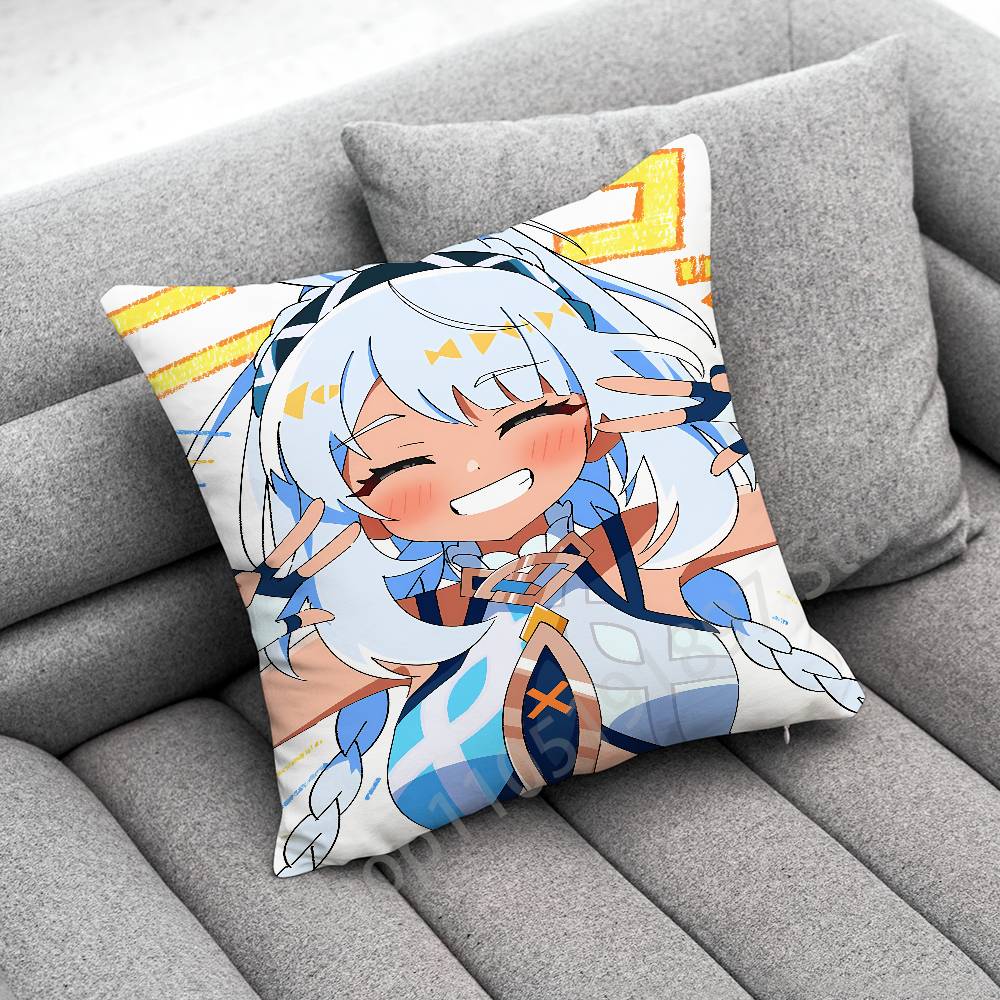 Genshin Impact Citlali Mualani Throw Pillow Case For 45x45cm 40x40cm 55x55cm 50x50cm 30x30cm Square Car Pillowcase Shell