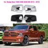 Rearview Mirror Cover Cap Chrome / Black Replace for Dodge Ram 1500 2500 3500 HD 2013-2018 Modified Style Stylinig