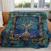 Yggdrasil blanket Norse mythology design tree of life pattern soft throw boho decor bedroom textile mystical accessory
