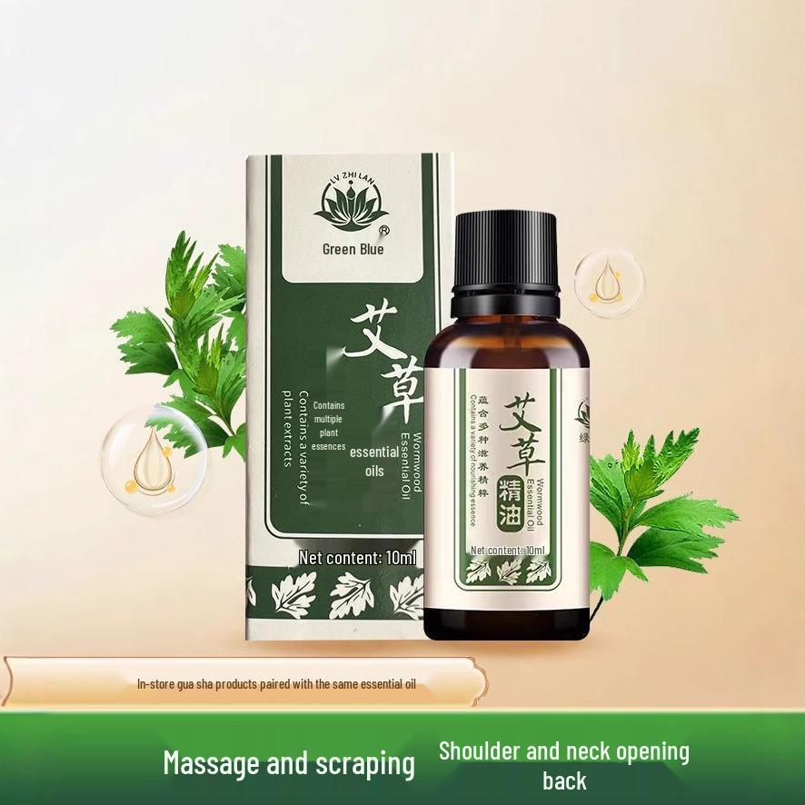 

Полынь Имбирь Массажное масло: Очищение меридианов всего тела, увлажняющий гуа-ша без смывания для живота и спины 1 Bottle