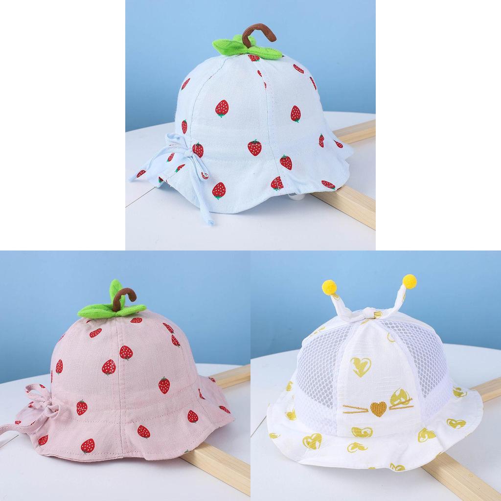Baby Summer Sun Hat With Large Brim And Breathable Cotton For Toddler Girls And Boys