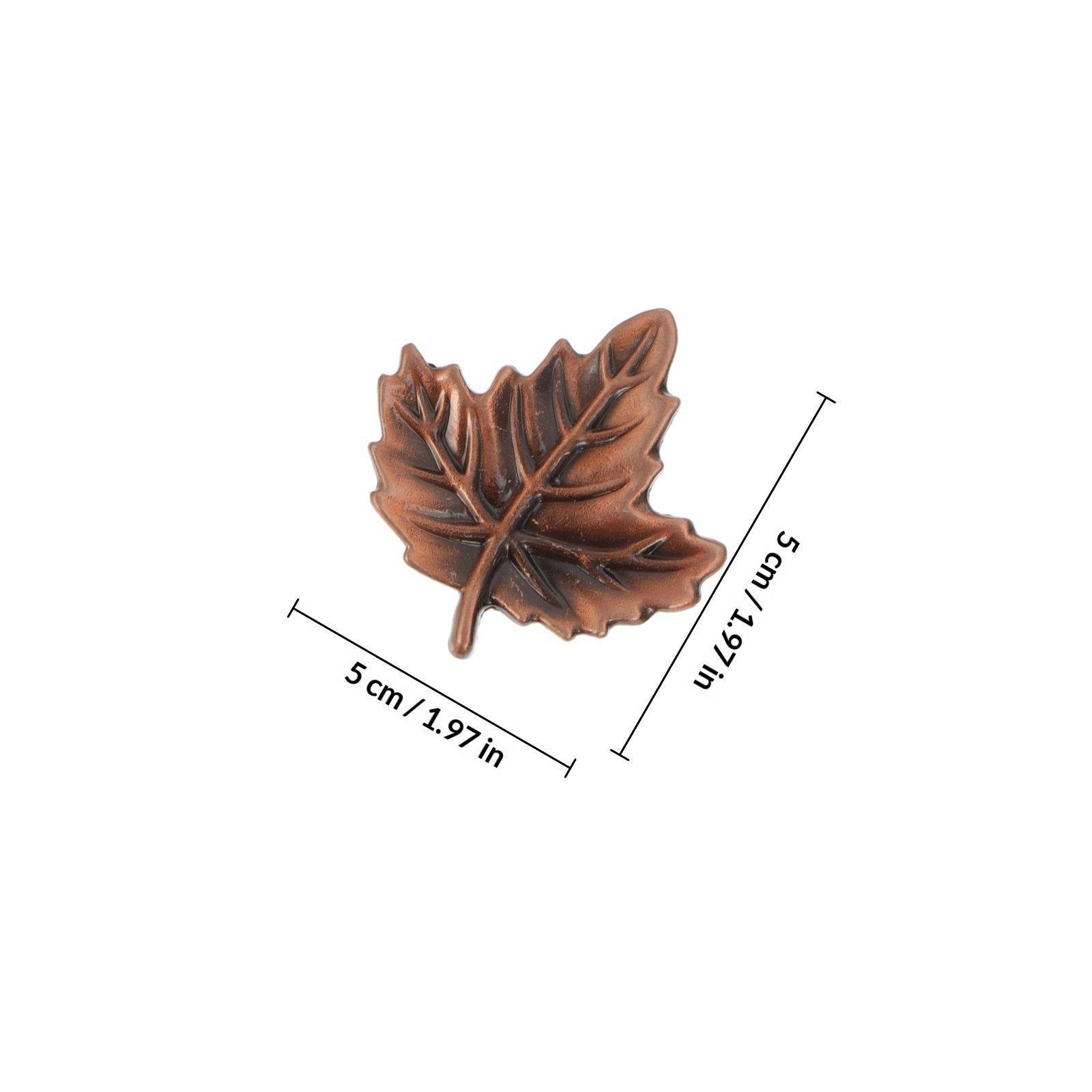 

4Pcs Contemporary Drawer Pulls Zinc Alloy Cabinet Handles Maple Leaf Design Easy Grip for Wardrobe Dresser Kitchen Closet