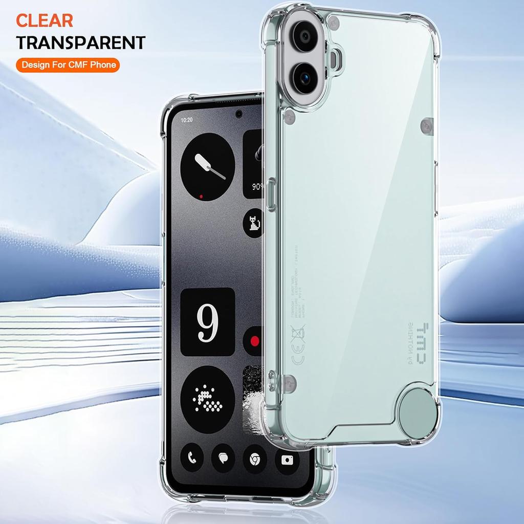TPU Transparent Case for Nothing CMF Phone 1 NothingPhone 2A Plus Protective Cover Four Corners Shockproof Bumper Coque Fundas