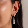 Youthway Classic Round Zircon Drop Earrings For Women Minimalist 18K Gold PVD Plated Stainless Steel Earrings Fashion Jewelry