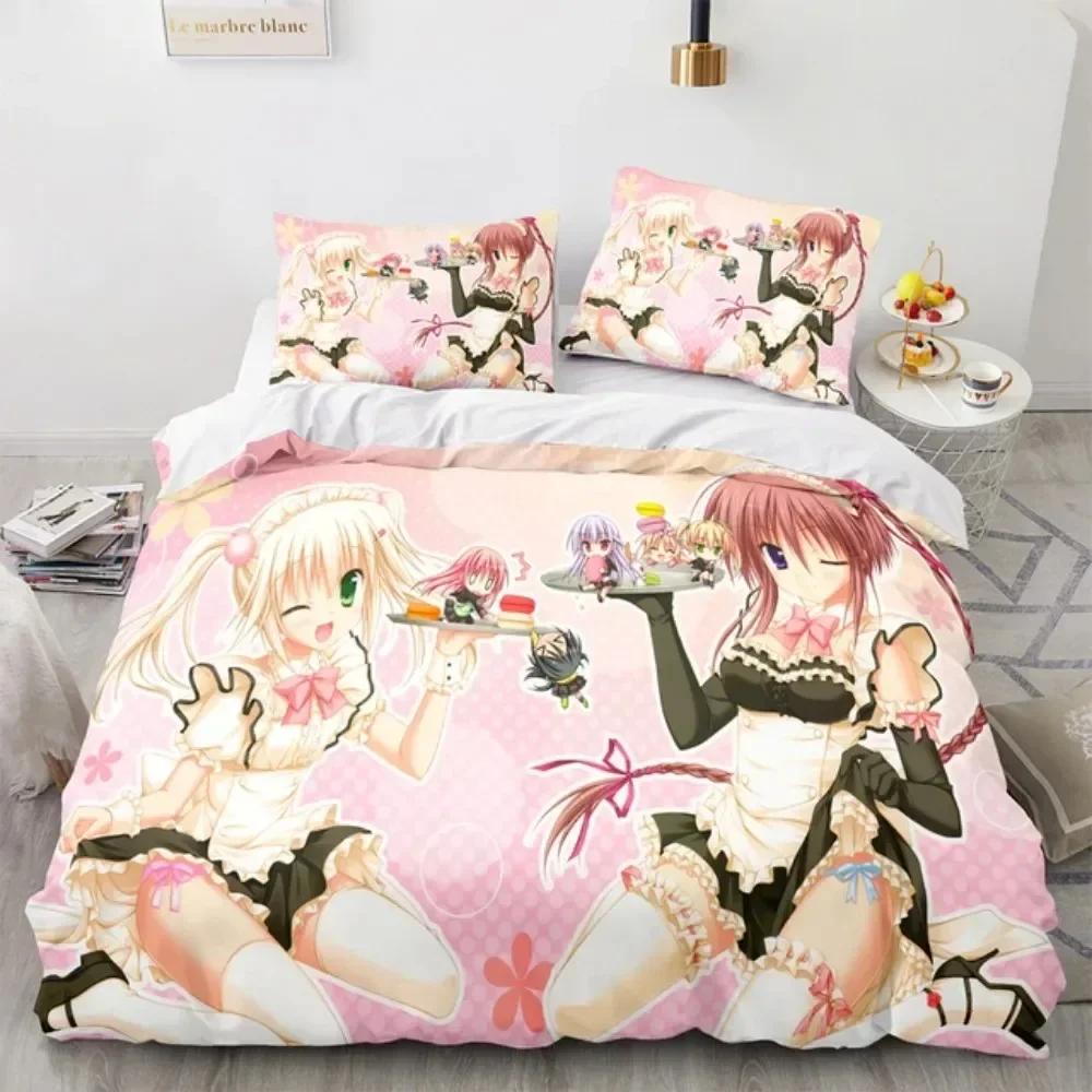 Anime Kotori Itsuka Cosplay Printed Bed Set Duvet Cover Pillowcase Bedding Set Bed Linen Sheet Quilt Cover Full Queen King Size