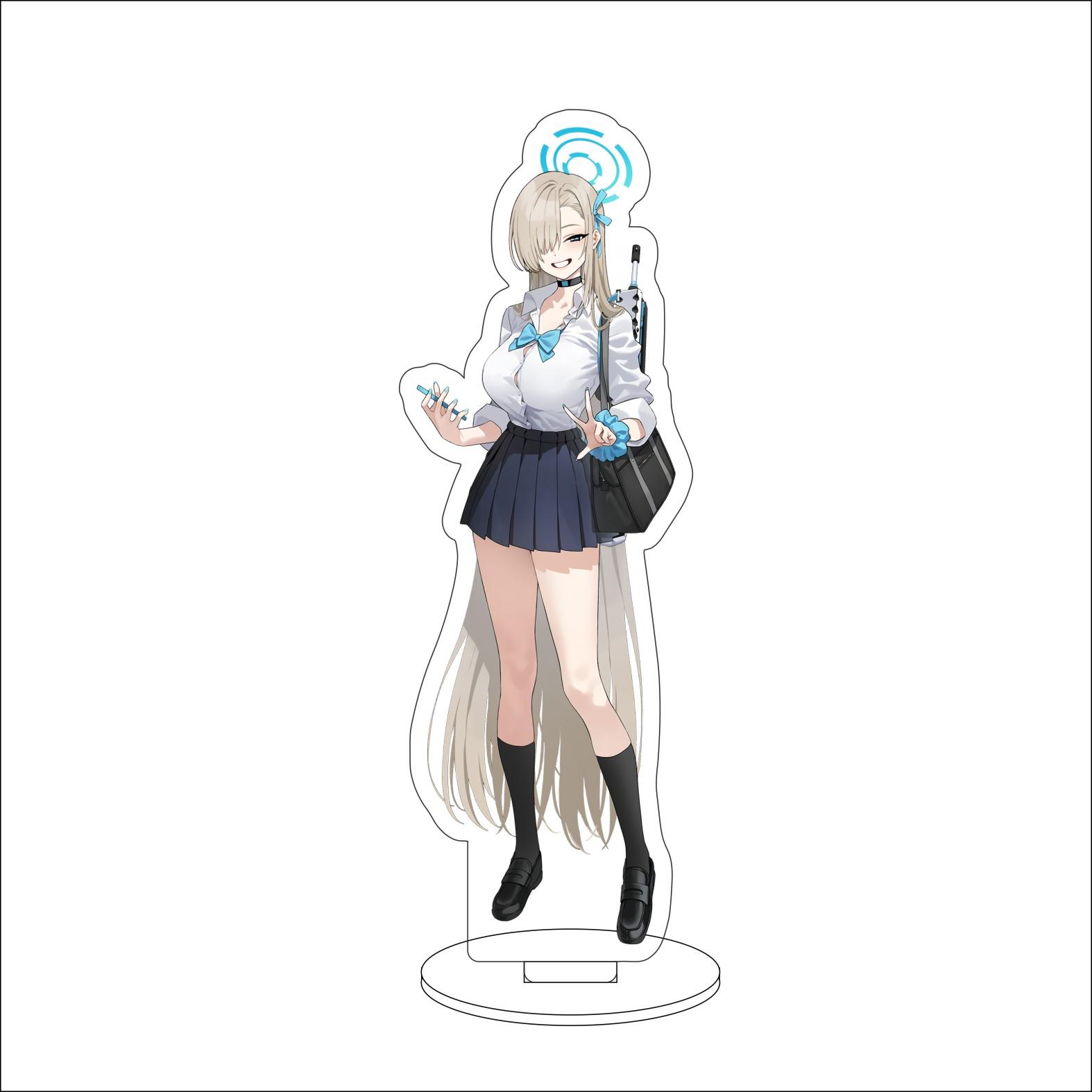 

16CM Anime Blue Archive The Animation Figure Stand Model Sunaookami Shiroko/Okusora Ayane Cute Desk Decor Standing Sign Gifts 16CM
