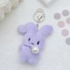 Lovely Cartoon Rabbits Bear Keychain Decors Bag Ornament Stylish Key Adornment Key Holder Suitable for Everyday Use