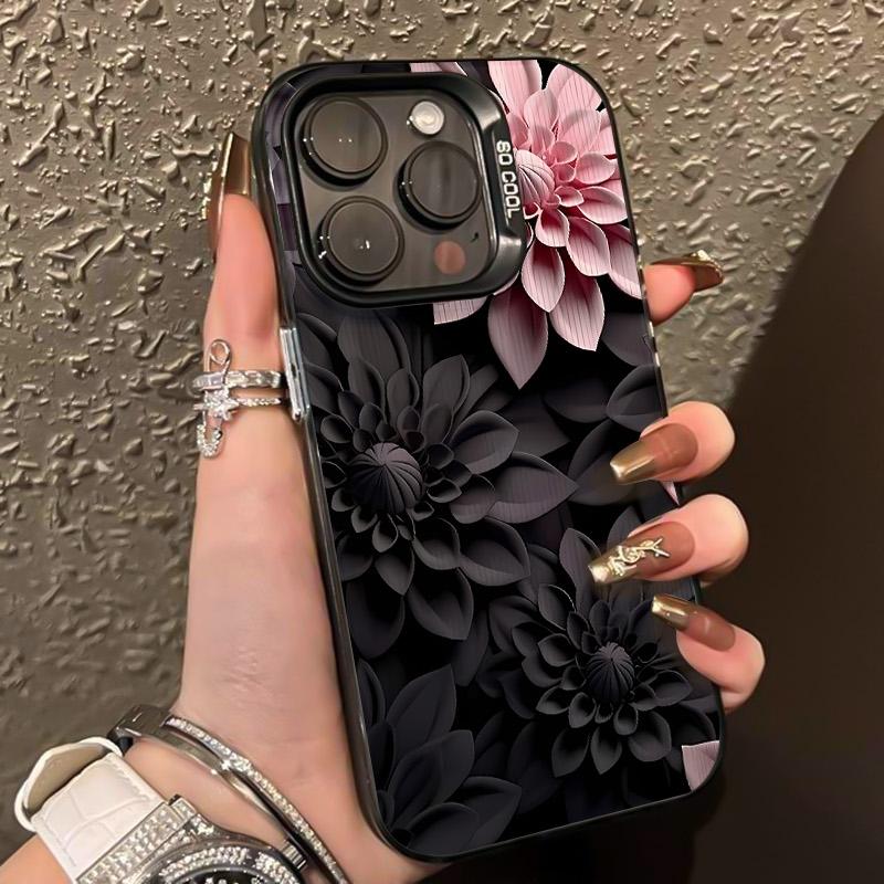 

Dark Floral Art Phone Case for iPhone 17 16 15 14 13 12 11 Series Pro Max Plus Double Layer Protection iphone 11 Pro